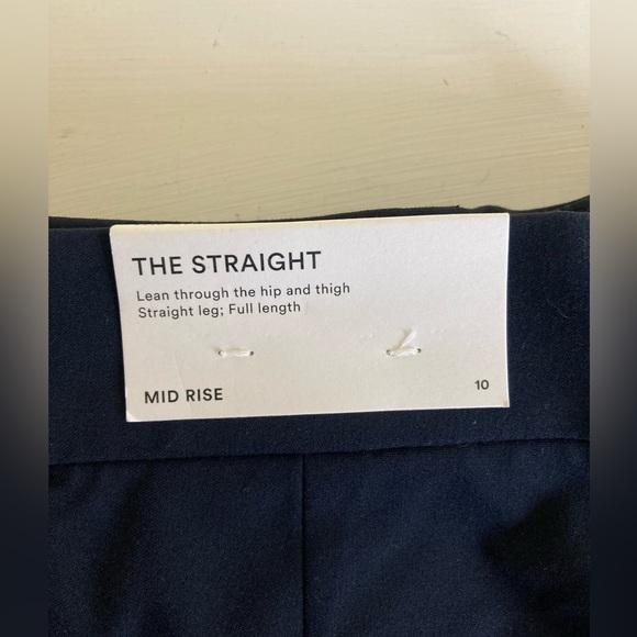 Ann Taylor The Straight Pant in Seasonless Stretch Deep Navy Sky NWT Size 10 - Picture 4 of 8